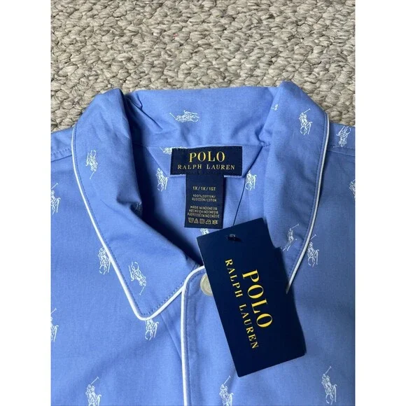 POLO RALPH LAUREN Mens 1X Pajama Top Shirt NEW w/tags $65 Retail XL - Picture 2 of 6